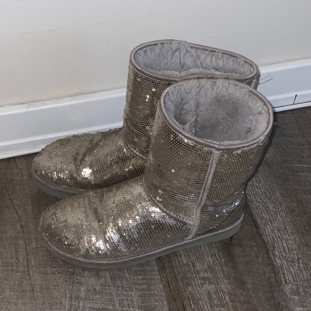 Sparkly Silver Uggs - image 1